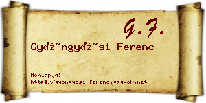 Gyöngyösi Ferenc névjegykártya